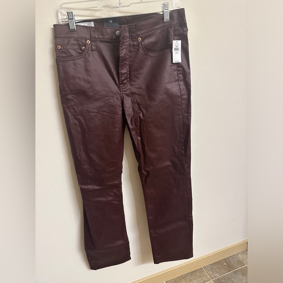 NWT Gap Vintage Slim Mid Rise Faux Leather Pant - Picture 3 of 6